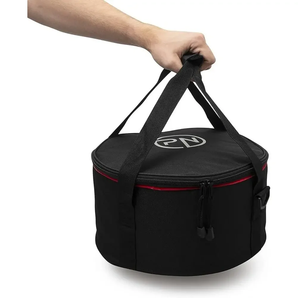 Ciravi Dutch Oven Bag For 12 & 10 Inch Dutch Oven Carry Bag Padded Handle Black